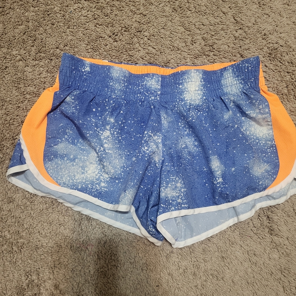 Blue And Orange Splatter Nike Running Shorts Size L